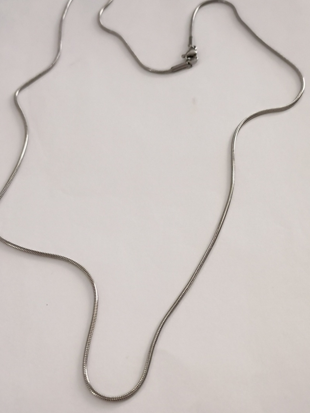 Sterling Silver Snake Chain Necklace - Silver